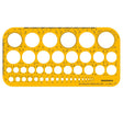 Isomars 45 Circles Drawing Template Stencil | Metric Circle Drafting Template with Built-in Scale | Transparent Plastic Geometry Drawing Tool for Architects, Engineers, Designers, Artists & Students - Isomars