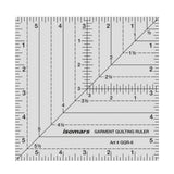 Isomars 6" x 6" Garment Quilting Ruler for Cutting & Patchwork - Isomars