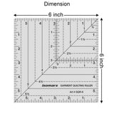 Isomars 6" x 6" Garment Quilting Ruler for Cutting & Patchwork - Isomars