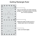 Isomars 6.5" x 13" Easy Ruler for Quilting, Sewing & Cutting - Isomars