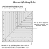 Isomars 8" x 8" Garment Quilting Ruler for Sewing & Cutting - Isomars