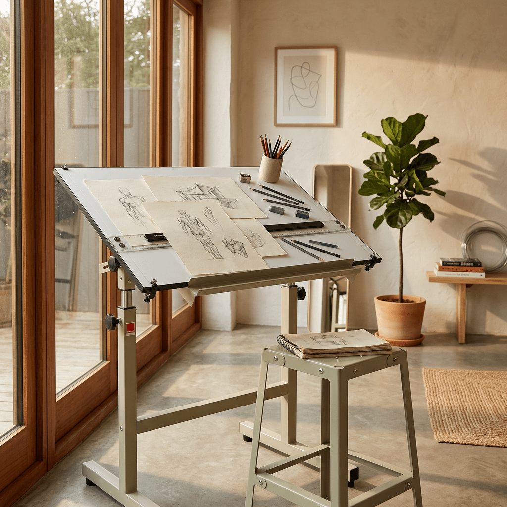 Large A1 Drawing Board Desk for Technical Drafting