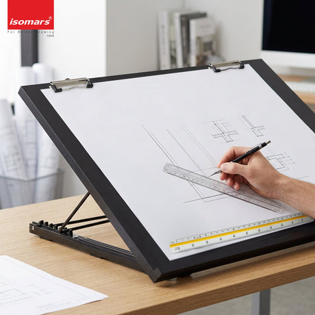 Isomars A1 Drawing Board 25.5 x 35" | Adjustable Angle – Black - Isomars