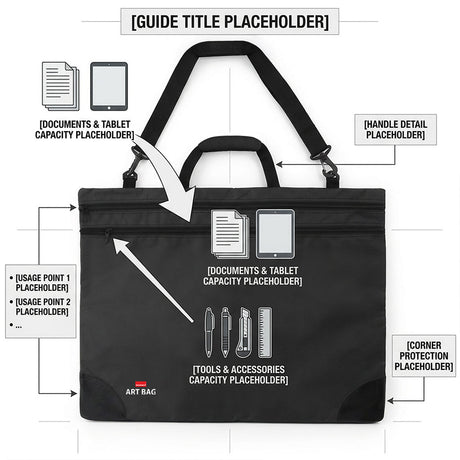 Isomars A2 Art Carry Bag with Tool Pouch | Drawing Portfolio Bag - Isomars