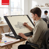 Isomars A2 Drawing Board 25.5 x 18.5" | Adjustable Angle – Black - Isomars