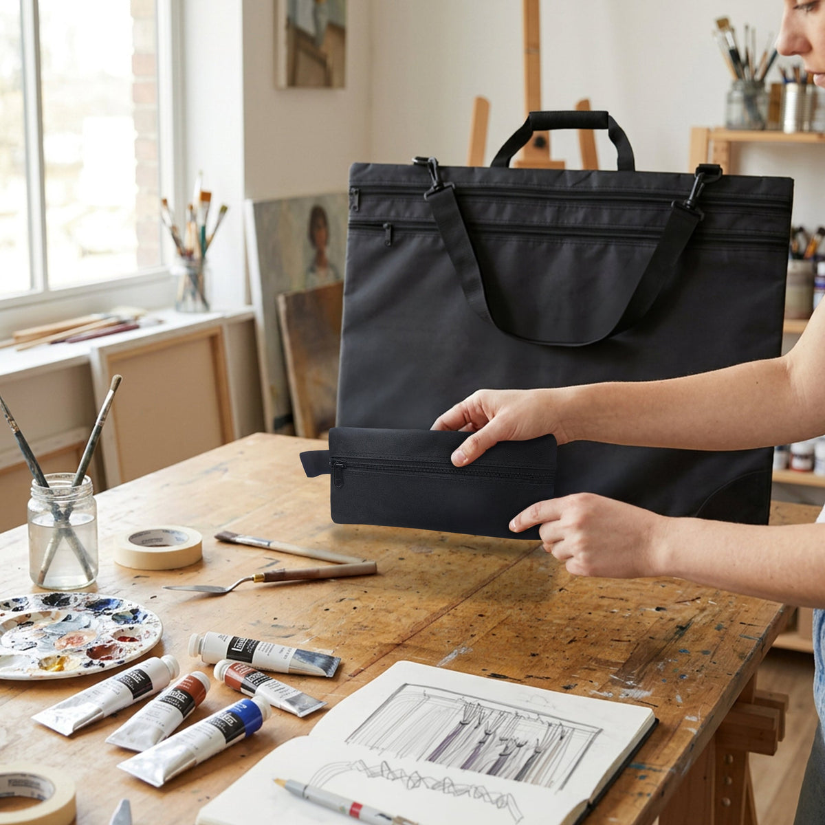 Isomars A3 Art Portfolio Bag with Tool Pouch | Size: 40 x 50 cm / 15.7 x 19.6 inch - Isomars