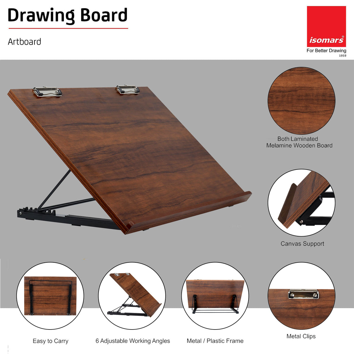 Isomars A3 Drawing Board Artboard | 16"x21" / 40.5x53 cm - Isomars