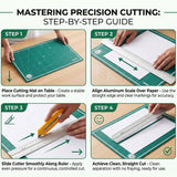 Isomars A3 Self-Healing Cutting Mat with 12 Inch Aluminium Scale & Jumbo Paper Cutter | Precision Cutting Kit for Paper Craft, Artwork, Office, School & DIY Projects - Isomars