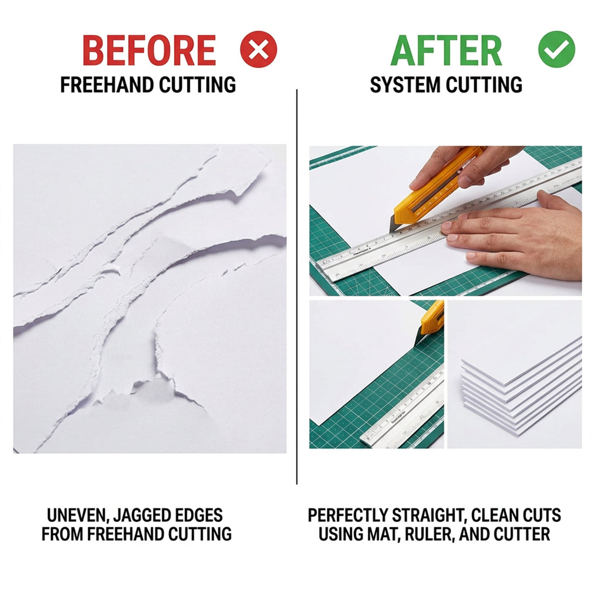 Isomars A3 Self-Healing Cutting Mat with 12 Inch Aluminium Scale & Jumbo Paper Cutter | Precision Cutting Kit for Paper Craft, Artwork, Office, School & DIY Projects - Isomars