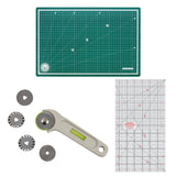 Isomars A3 Self-Healing Cutting Mat with 12 Inch Quilting Ruler and Rotary Cutter | Sewing Tools, Fabric Cutter, Patchwork Ruler, Tailoring & Fashion Designing Kit - Isomars