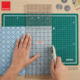 Isomars A3 Self-Healing Cutting Mat with 18 Inch Quilting Ruler & Rotary Cutter Set | Fabric Cutting Kit for Sewing, Tailoring, Quilting, Patchwork, Fashion Designing & Crafts - Isomars