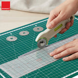 Isomars A3 Self-Healing Cutting Mat with 24 Inch Quilting Ruler & Rotary Cutter Set | Fabric Cutting Kit for Sewing, Tailoring, Quilting, Patchwork, Fashion Designing & Crafts - Isomars