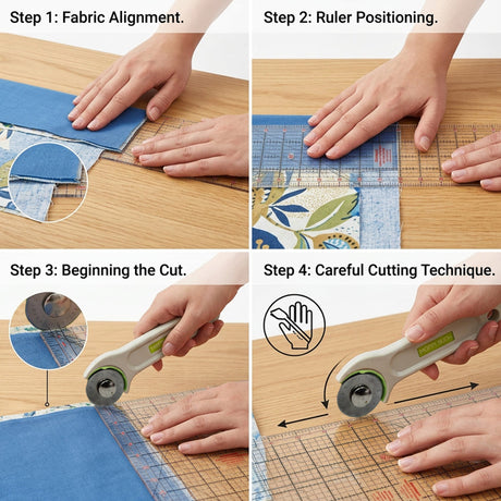 Isomars A3 Self-Healing Cutting Mat with 24 Inch Quilting Ruler & Rotary Cutter Set | Fabric Cutting Kit for Sewing, Tailoring, Quilting, Patchwork, Fashion Designing & Crafts - Isomars