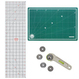 Isomars A3 Self-Healing Cutting Mat with 24 Inch Quilting Ruler & Rotary Cutter Set | Fabric Cutting Kit for Sewing, Tailoring, Quilting, Patchwork, Fashion Designing & Crafts - Isomars