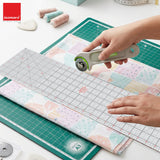 Isomars A3 Self-Healing Cutting Mat with 24 Inch Quilting Ruler & Rotary Cutter Set | Fabric Cutting Kit for Sewing, Tailoring, Quilting, Patchwork, Fashion Designing & Crafts - Isomars