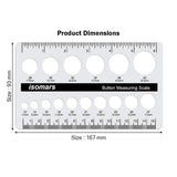 Isomars Acrylic Button Measuring Scale for Tailoring & Fashion Design - Isomars