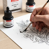 Isomars Acrylic Ink Black Set of 2, 35ml Each with Dropper - Isomars