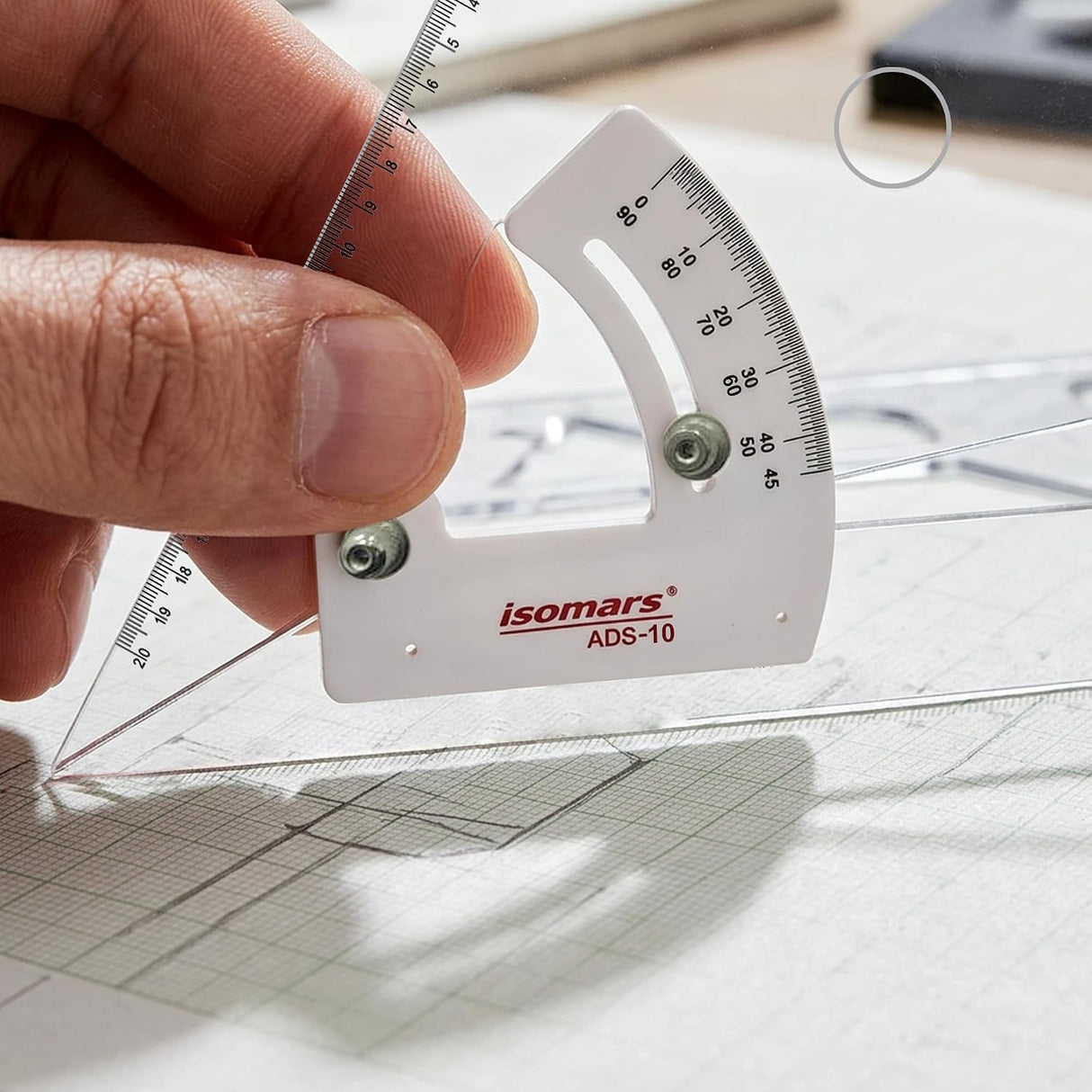 Isomars Adjustable Angle Drawing Drafting Board Combo With 2MM Pencil & Adjustable Set Square - A2 Size - 18.5" x 25" | Ideal for Architects, Engineers, Designers & Artists Students and Professionals - Isomars