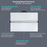 Isomars Adjustable Angle Drawing Drafting Board Combo With 2MM Pencil & Adjustable Set Square - A2 Size - 18.5" x 25" | Ideal for Architects, Engineers, Designers & Artists Students and Professionals - Isomars