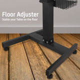 Isomars Airlift Made in India Multipurpose Height Adjustable 'SIT & Stand Laptop Table' with Foot Lever for Breakfast, Online Classes, Other Activities with Large Table Top (Black) - Isomars