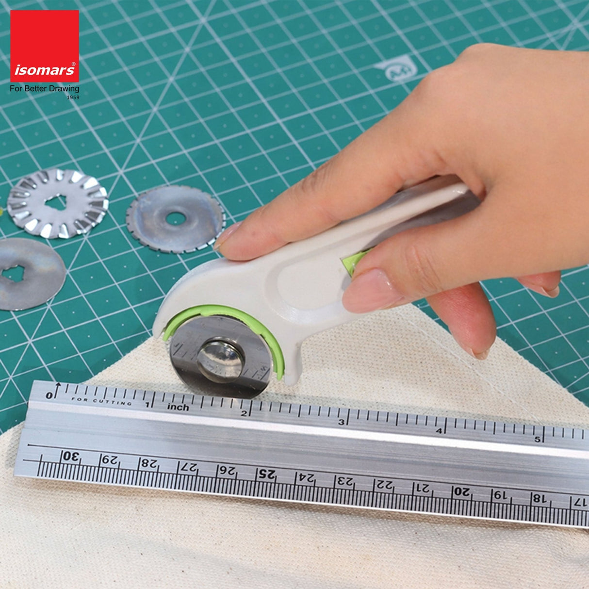 Isomars Aluminium Cutting Rulers Combo Set of 2 (12 Inch & 24 Inch) | Metal Cutting Scale with Inch & CM Markings | Non-Slip Edge for Precision Cutting, Drafting, Measuring & Craft Work - Isomars