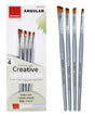 Isomars Angular Paint Brush Set of 4, Sizes 2, 4, 6, 8 - Isomars