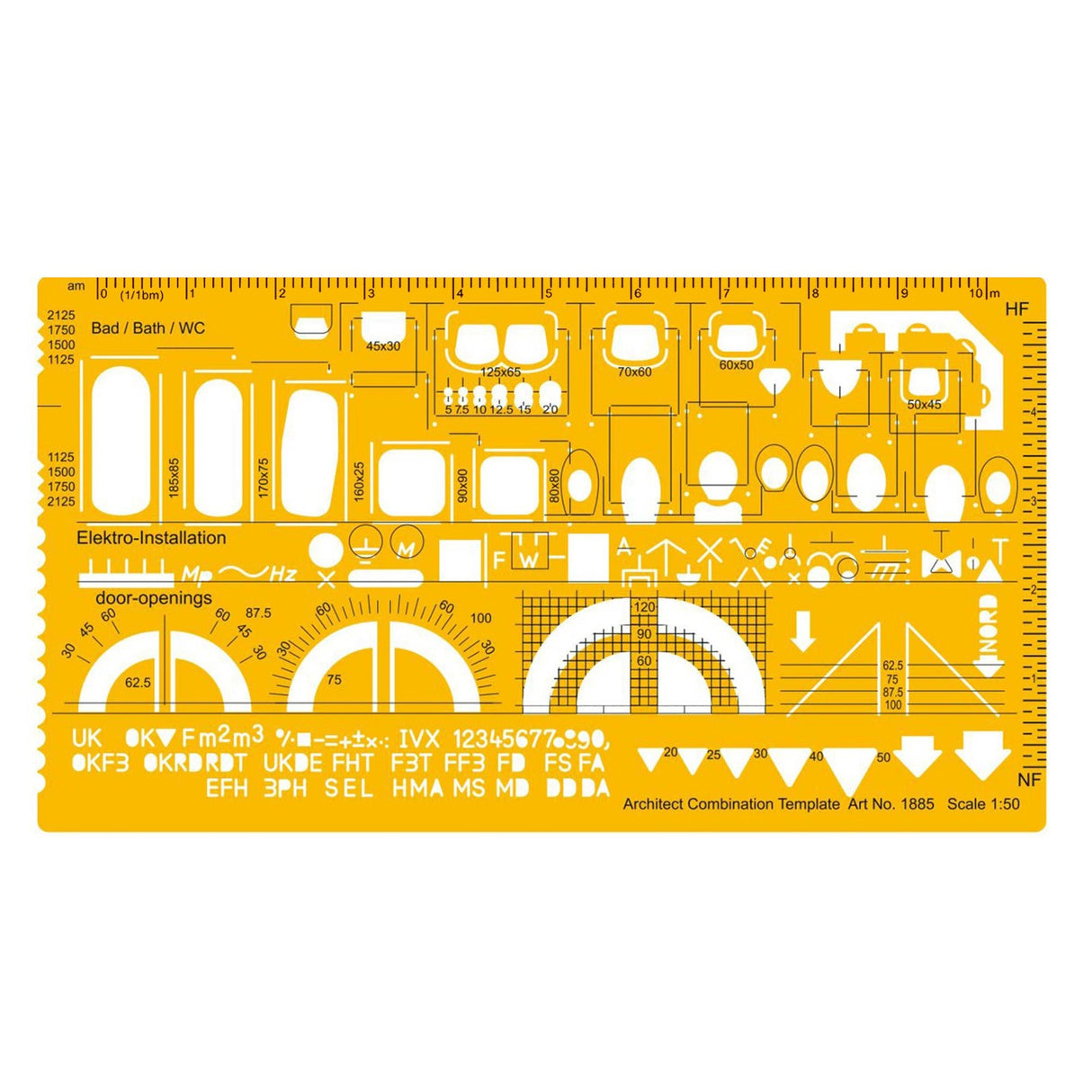 Isomars Architect Combination Template 1:50 Scale – Art 1885 - Isomars