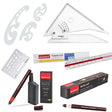 Isomars Architect Student Kit for Drawing, Drafting & Designing Complete architect drafting kit with scales, pens, ink, French curves & essential tools for students and professionals - Isomars
