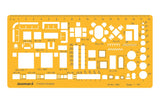 Isomars Architect Template Set of 3 | Scale 1:50, 1:100 & 1:200 Drawing Drafting Stencils for Furniture Layout, House Planning, Interior Design, Architecture, Blueprint & Floor Plan Drawing - Isomars