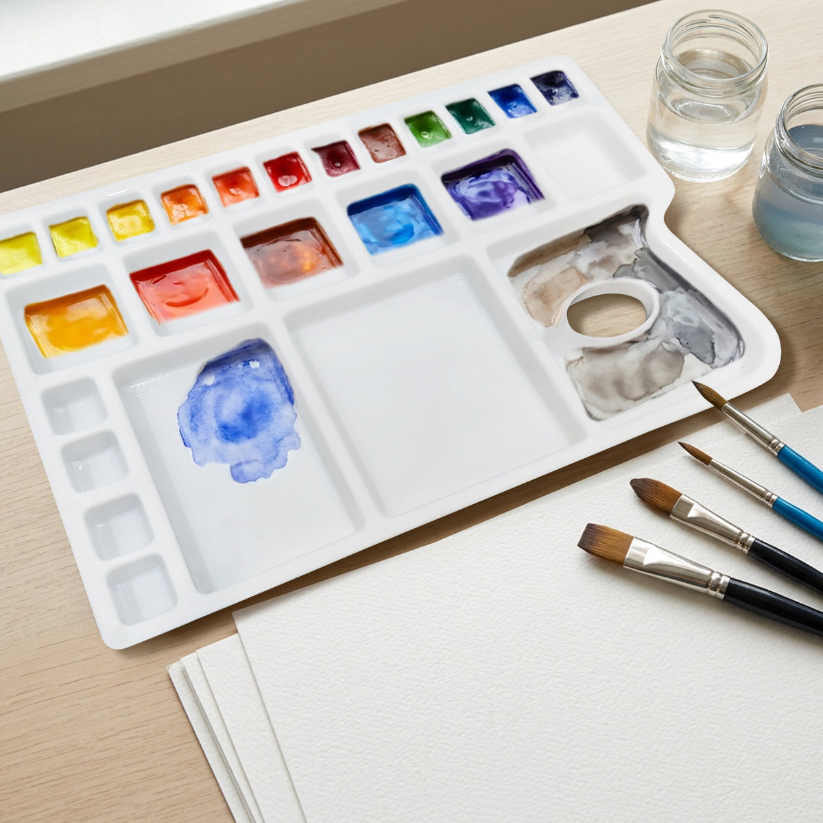 Isomars Artist Colour Palette, 25 Wells, Large Paint Mixing Tray - Isomars