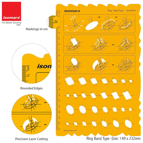 Isomars Band Ring Jewellery Design Template for Professional Sketching - Isomars