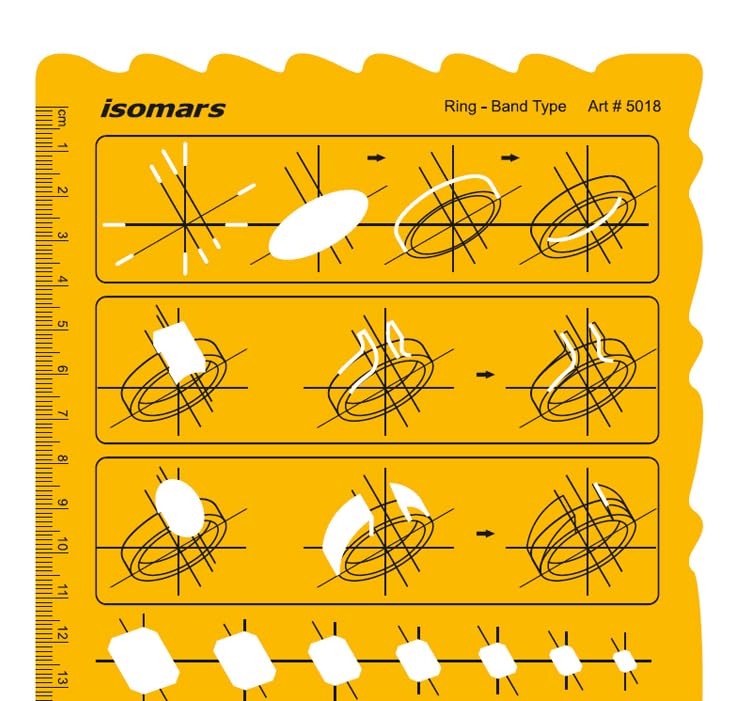 Isomars Band Ring Jewellery Design Template for Professional Sketching - Isomars