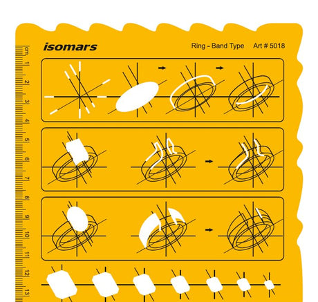 Isomars Band Ring Jewellery Design Template for Professional Sketching - Isomars