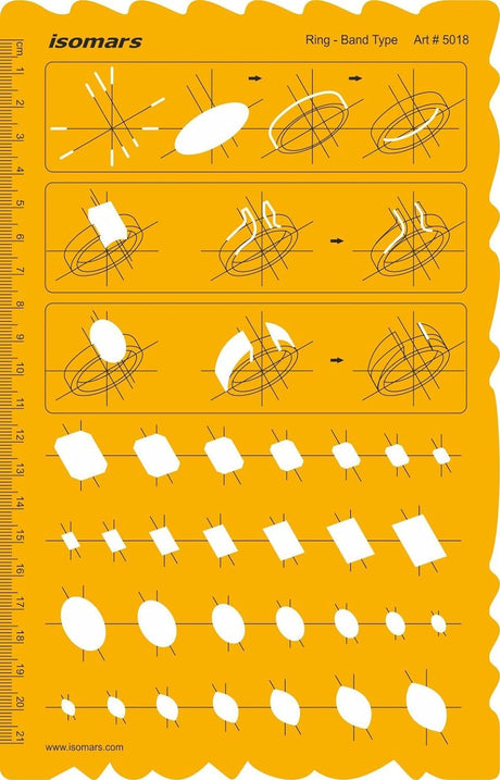 Isomars Band Ring Jewellery Design Template for Professional Sketching - Isomars