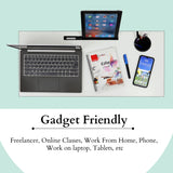 Isomars Bed Desk/Floor Desk Laptop Study Table for Work from Home, Online Classes, Card Games and Kid's Activities (White) - Isomars