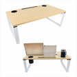 Isomars Bed Desk/Floor Desk Laptop Study Table for Work from Home, Online Classes, Card Games and Kid's Activities (Wooden - Extra Large) - Isomars