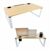 Isomars Bed Desk/Floor Desk Laptop Study Table for Work from Home, Online Classes, Card Games and Kid's Activities (Wooden - Extra Large) - Isomars