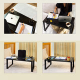 Isomars Bed Desk/Floor Desk Laptop Study Table for Work from Home, Online Classes, Card Games and Kid's Activities (Wooden - Extra Large) - Isomars