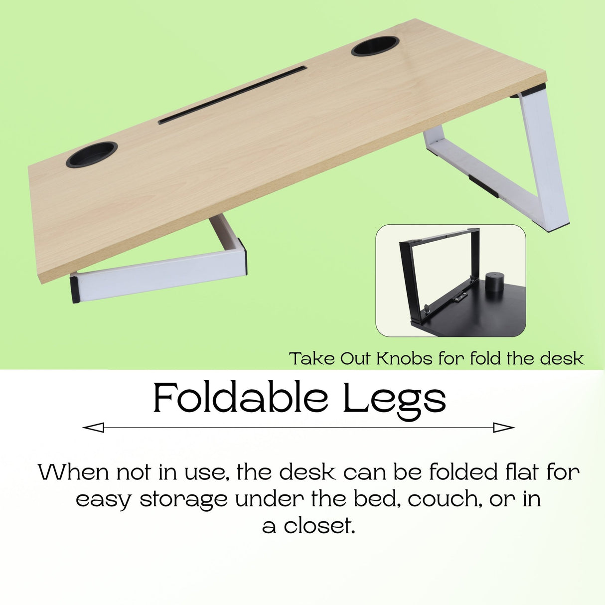 Isomars Bed Desk/Floor Desk Laptop Study Table for Work from Home, Online Classes, Card Games and Kid's Activities (Wooden - Extra Large) - Isomars
