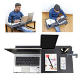 Isomars Bed Desk/Floor Desk with Mobile Holder 76cm x 35.5cm (30" x 14") Laptop Study Table for Work from Home, Online Classes, Card Games and Kid's Activities (Black) - Isomars