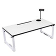 Isomars Bed Desk/Floor Desk with Mobile Holder 76cm x 35.5cm (30" x 14") Laptop Study Table for Work from Home, Online Classes, Card Games and Kid's Activities (White) - Isomars