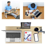 Isomars Bed Desk/Floor Desk with Mobile Holder 76cm x 35.5cm (30" x 14") Laptop Study Table for Work from Home, Online Classes, Card Games and Kid's Activities (Wooden) - Isomars