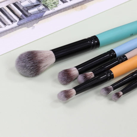 Isomars Blending Brush Set of 6 - Professional Round Artist Brushes for Soft Blending, Shading and Transitions - Ideal for Watercolor, Acrylic, Gouache, and Ink - Sizes 1, 2, 4, 6, 8, 10 - Isomars