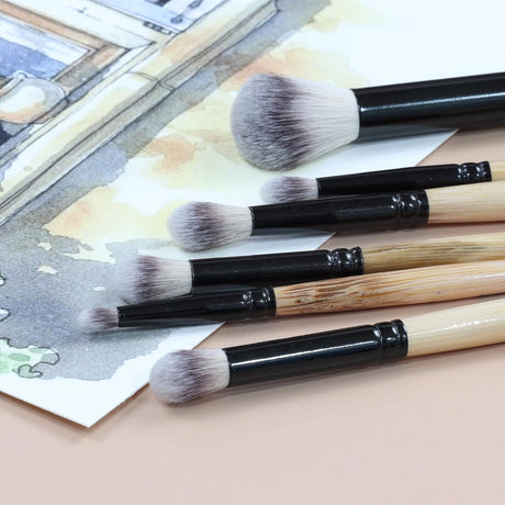 Isomars Blending Brush Studium - Set of 6 - Professional Artist Brushes for Soft Blending & Shading Ideal for Watercolor, Acrylic, Oil Painting and Ink Transitions - Sizes - 1,2,4,6,8,10 - Isomars