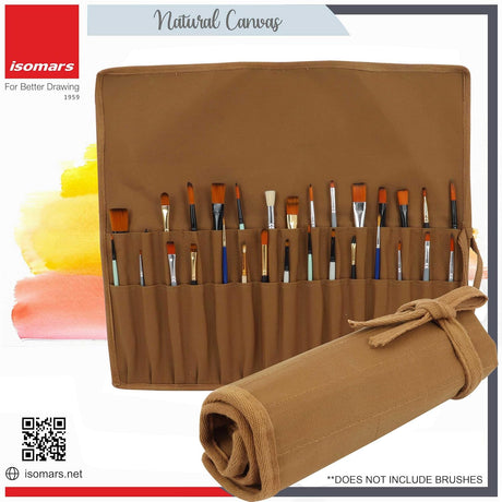 Isomars Brush Roll Up case (Brown) - Isomars