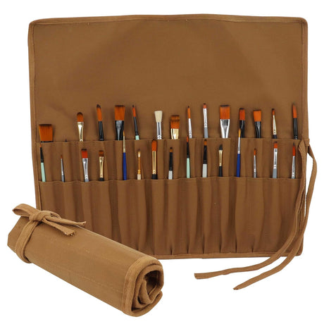 Isomars Brush Roll Up case (Brown) - Isomars