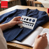 Isomars Button Measuring Scale – Acrylic Button Size Gauge with CM/MM Markings for Tailoring, Fashion Designing & Garment Measurement - Isomars