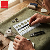 Isomars Button Measuring Scale – Acrylic Button Size Gauge with CM/MM Markings for Tailoring, Fashion Designing & Garment Measurement - Isomars