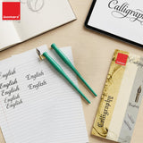 Isomars Calligraphy Pen Set with 2 Holders, 3 Nibs & Brass Flange for English, Copperplate and decorative calligraphy - Isomars
