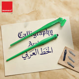 Isomars Calligraphy Pen Set with 2 Holders, 4 Nibs & Plastic Flange for Copperplate, Arabic and Gothic calligraphy - Isomars